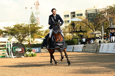 Salto ostacoli, novità messicane nel circuito di Fei World Cup 1 2018 Longines FEI Jumping WC Guadalajara Winner gallop Luis Alejandro Placencia and Davinci Anwar Esquivel
