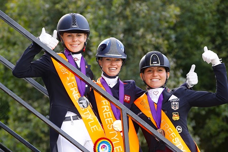 Free style medalists u25 european championships Charlotte Fry credits Photo FEI Leanjo de Koster DigiShots