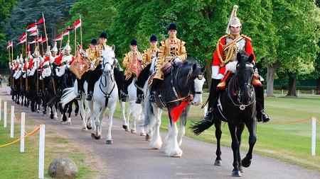 Longines Global Champions Tour 2018, Household Cavalry Musical Ride on stage in London 1 Household cavalry LGCT London 2018 credits Household Cavalry Musical Ride 0
