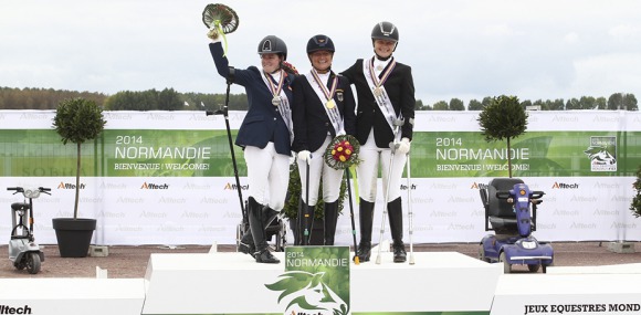 Hannelore Brenner win competitve WEG Para Dressage Grade III 1 III grado