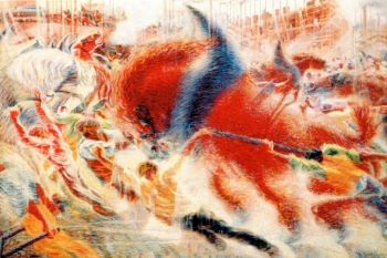Il cavallo nel Futurismo: simbolo di vigore e dinamicità 1 Il cavallo nel Futurismo: La città che sale di Umberto Boccioni