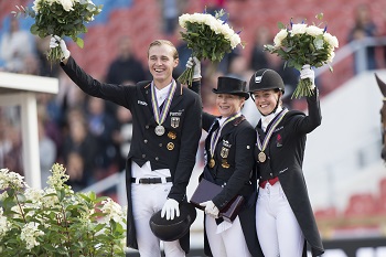 Germany queen of the Dressage 1 Individual Medalists Dressage Gothenburg 2017 Werth GER Rothenberger GER e Dufour DEN FEI Richard Juillart 1