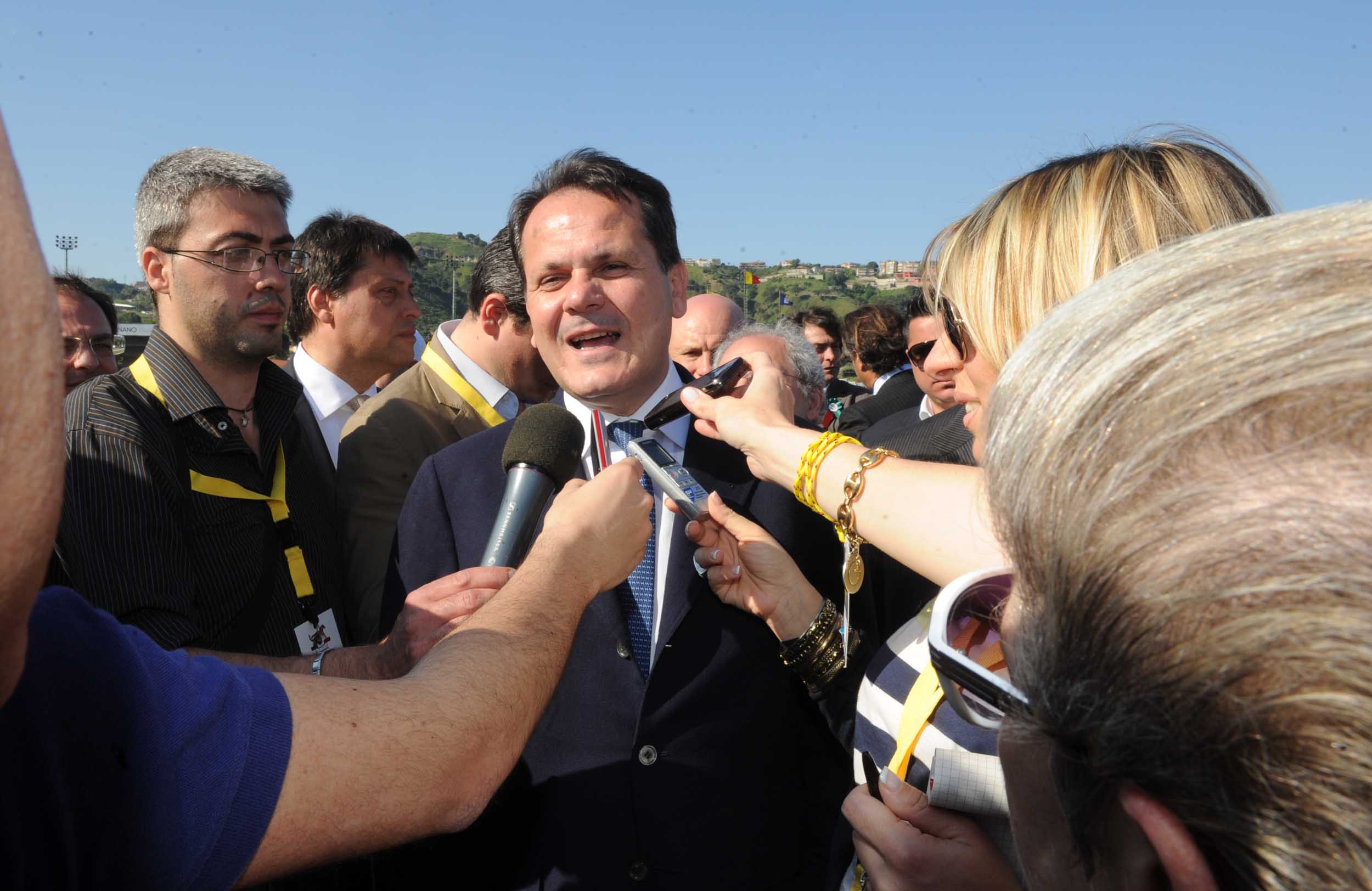 62° G.P.Lotteria. La visita del Ministro. 1 MINISTRO ROMANO ALLIPPODROMO1