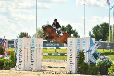 Margie Engle and Royce Emerge Victorious in $137,000 CaptiveOne Advisors Grand Prix CSI3* 1 Margie Engle and Royce credits photo Andrew Ryback Photography