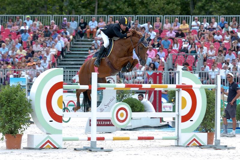 Filippo Moyersoen in sella a Zenzero di Santa Marta vince il Gran Premio Città di Alessandria 1 Moyersoen Filippo su Zenzero di Santa Marta