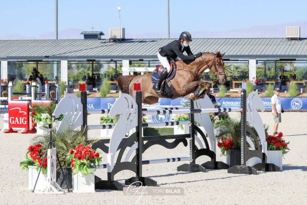 Swift Swail vola nella 1,45m del CSI3* di Thermal con Theo alle National Sunshine Series I 1 Phelps Tobi Bilas c 0