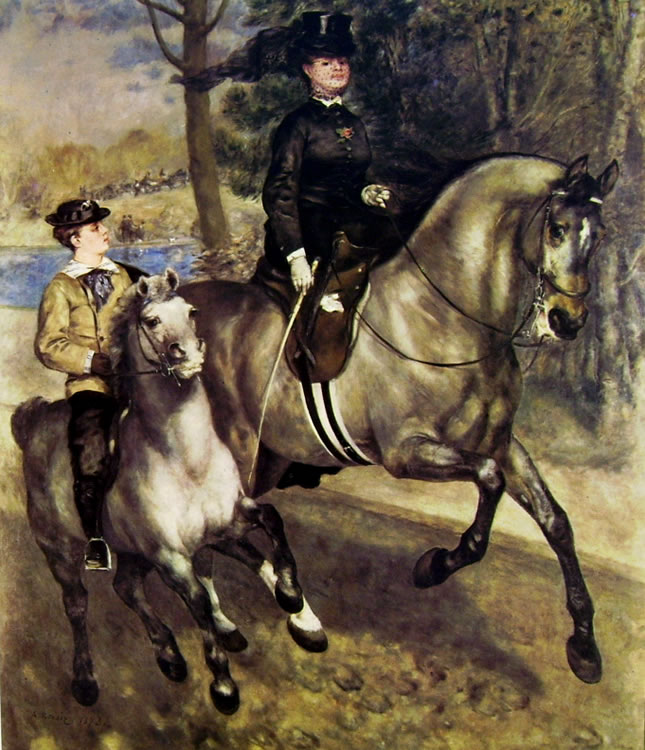 Equestrian Art: the work of Renoir. 1 Renoir cavalieri al bois boulogne 1