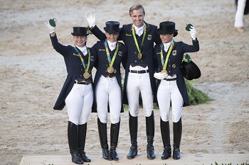 Rio 2016: Germany take dressage team event 1 Team Gold Medal winners dressage 1