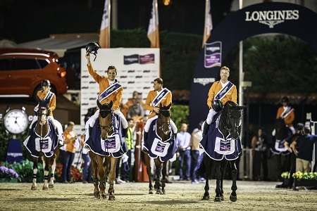 Team Netherlands FEI Nations Cup 2017 winners credits FEI Libby Law photography 1