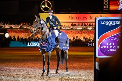 Winner Stephanie Holmen SWE winner Zurich 2018 photo FEI Katja Stuppia