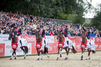 Winning team GBR Strzegom 2017 eventing Photo FEI Jon Stroud Media