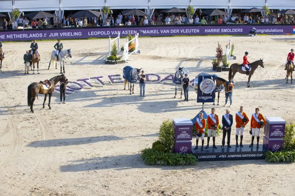 Longines FEI Jumping Nations Cup™ - Rotterdam (NED) Jur Vrieling (NED) riding Long John Silver 3 N.O.P. part of the winning team of the Longines FEI Jumping Nations Cup™ 2023 - Rotterdam (NED) Copyright © FEI/Leanjo de Koster