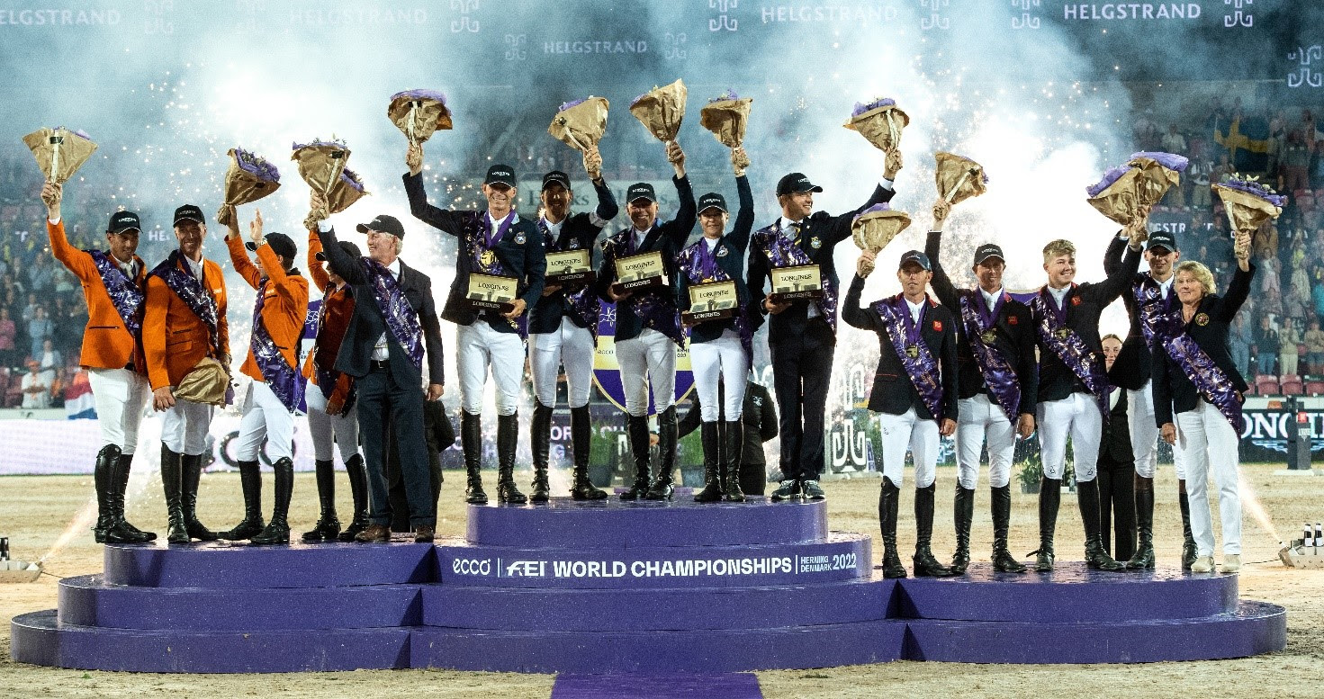 Campionati Europei 2023: il Belgio apre la serie delle Nazioni iscritte 2 Il podio a Squadre ai Mondiali di Herning 2022 Ph. FEI Martin Dokoupil