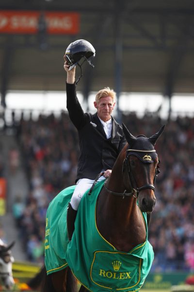 Marcus Ehning su Stargold dopo la vittoria nel Rolex Grand Prix al CHIO Aachen