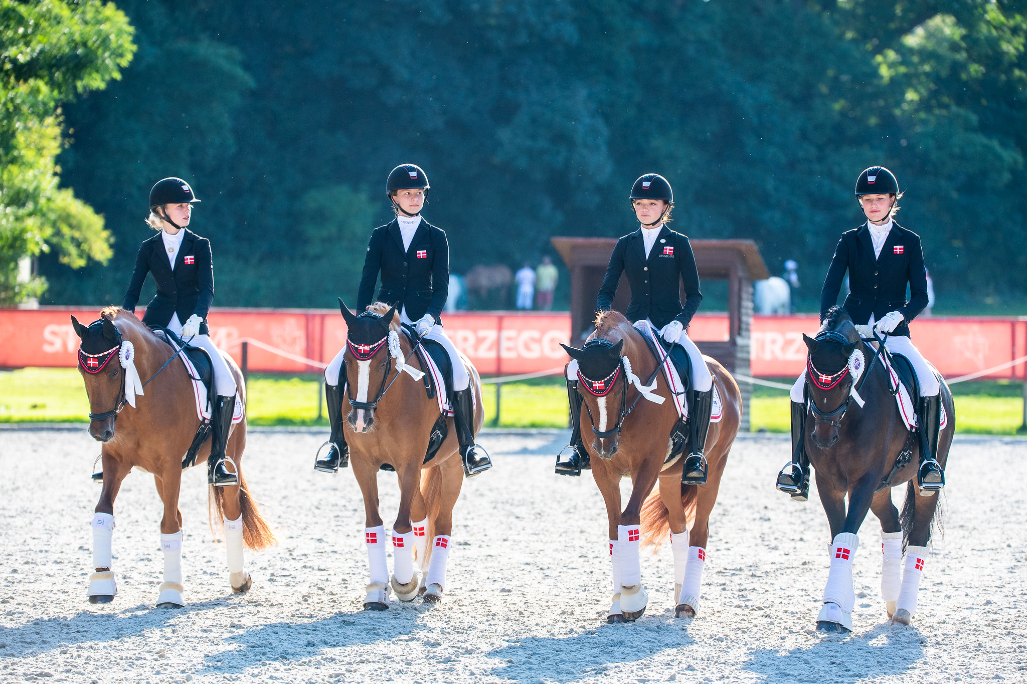 Pony European Championships 2021 Dressage Strzegom Team DEN SKOV LUDVIGSEN OBEL JORGENSEN SINDING Photo Copyright FEI Lukasz Kowalski 3