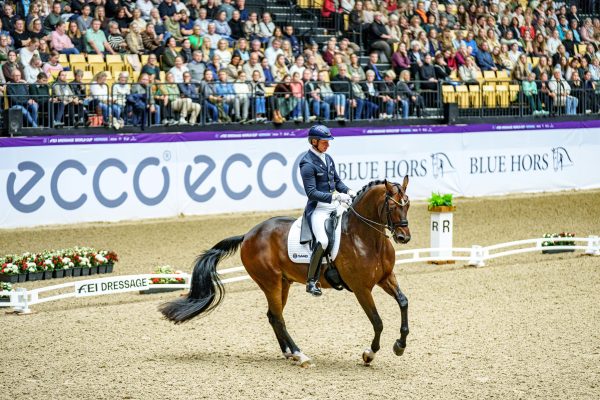 Patrik Kittel (SWE) and Touchdown - winners of the FEI Dressage World Cup™ 2023/24 Herning (DEN) 