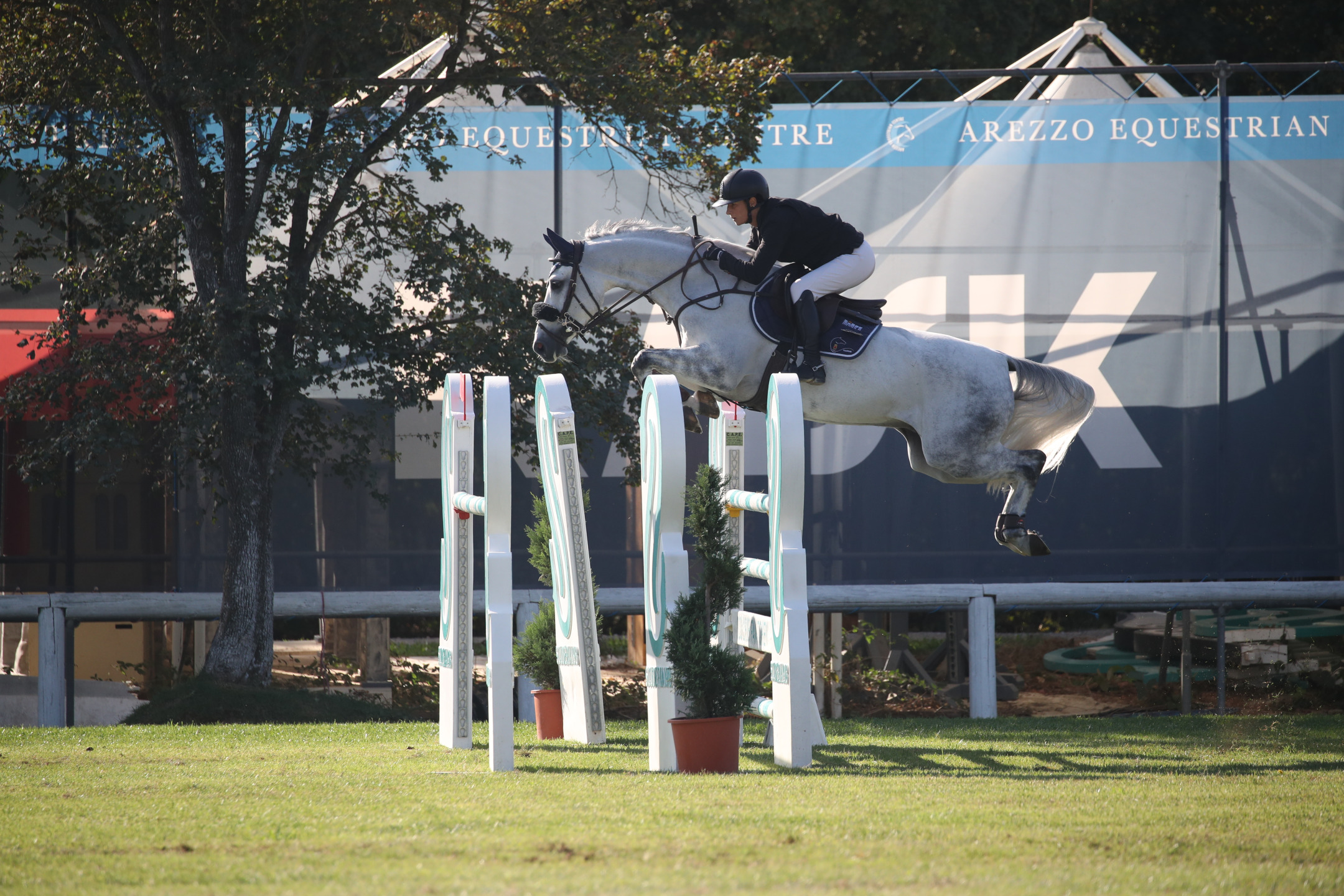 I primi vincitori delle finali del Circuito Giovani Cavalli FISE MASAF 2023 1 Clio Boni e Seventyobelensky vincitori del Campionato 7 anni MASAF e alto livello all'Arezzo Equestrian Centre Marco Proli (c)