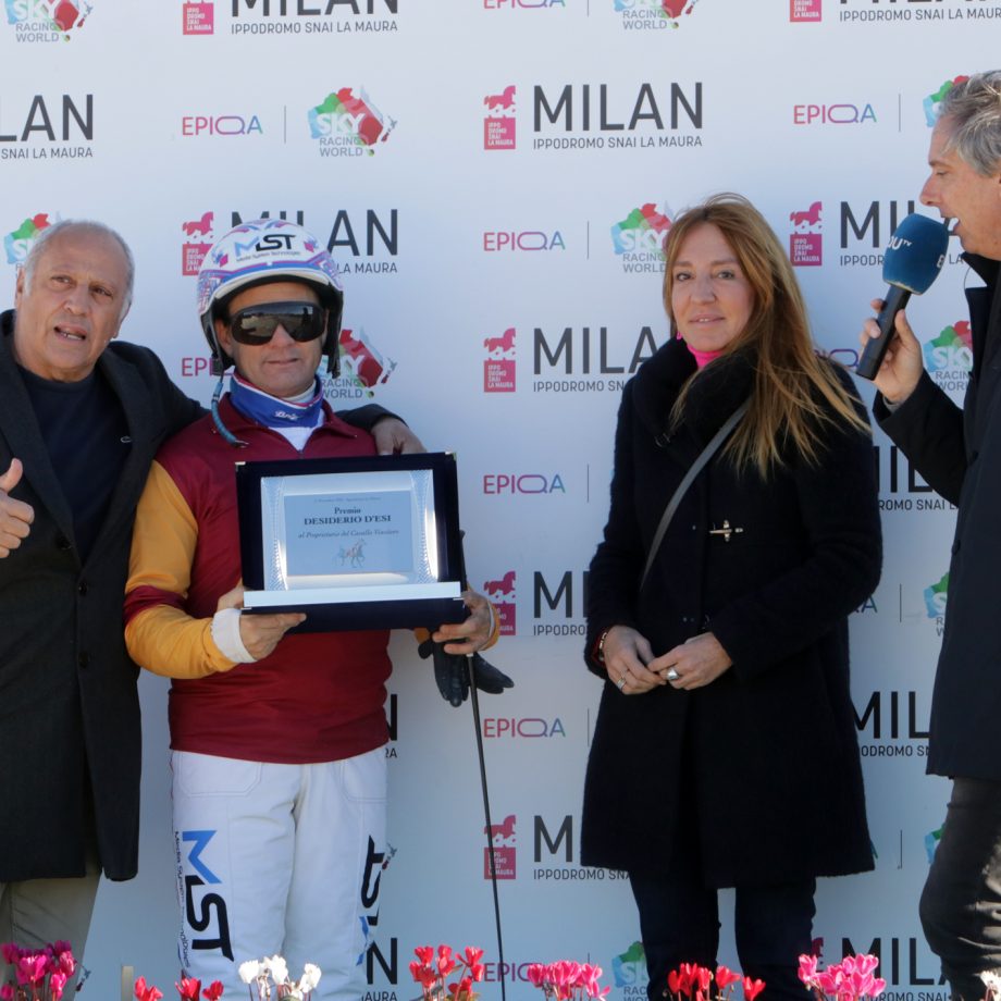 Il premio desiderio D'Esi, Clou del venerdì all'Ippodromo SNAI 2 CORSA3 PREMIO DESIDERIO DESI Premiazione