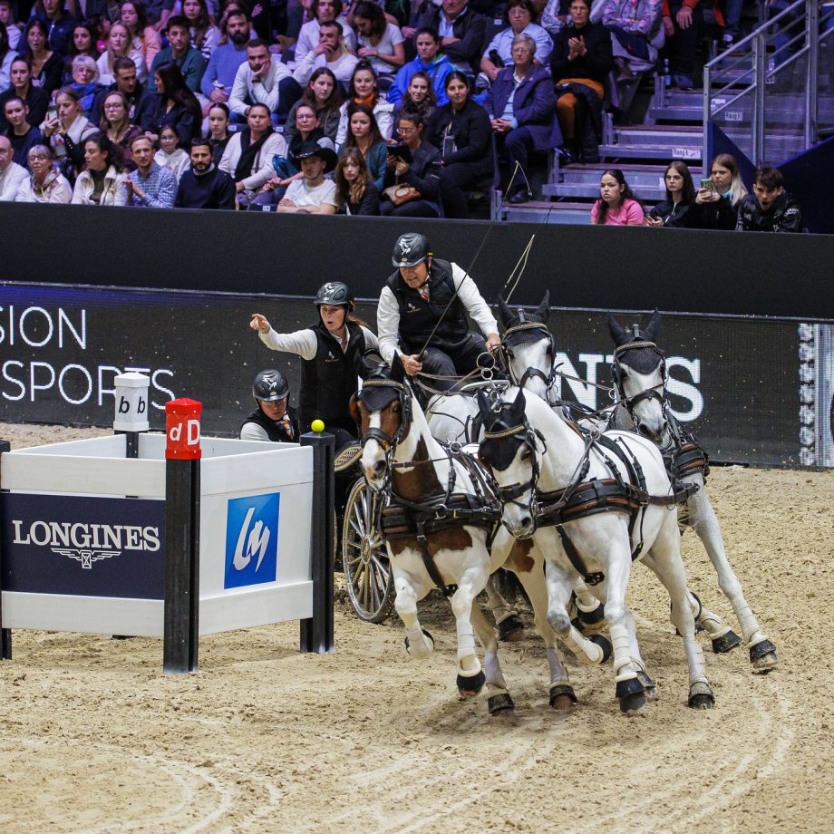 Boyd Exell domina la prima tappa della FEI World Cup™ di Attacchi 3 IJsbrand Chardon NED second in the FEI Driving World Cup 202324 Lyon FRA Copyright ©FEILeanjo de Koster