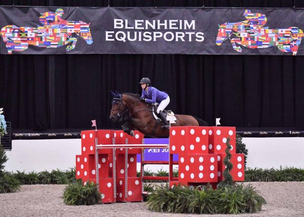 Lillie Keenan and Agana van het Gerendal Z, winners of the 2022 Longines FEI Jumping World Cup Las Vegas. Photo by Andrew Ryback Photography