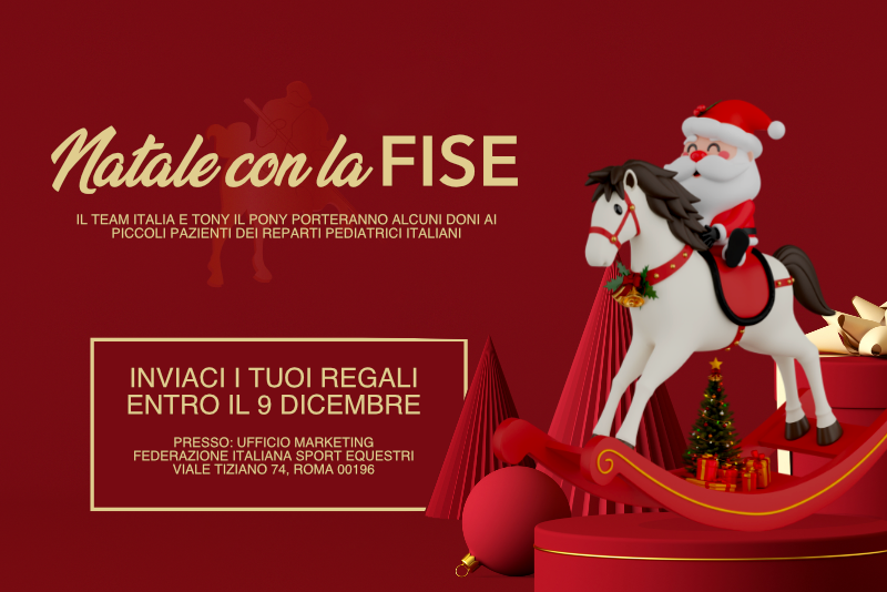 "Natale con la FISE" un'iniziativa della Federazione Italiana Sport Equestri 1 Natale 2023 FISE regali iniziativa