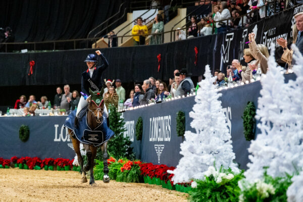 Skylar Wireman (USA) and Tornado winners of the Longines FEI Jumping World Cup™ 2023/24