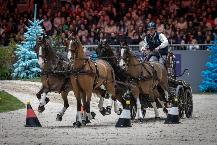 Dries Degrieck second place in the FEI Driving World Cu 2023 24 Geneva