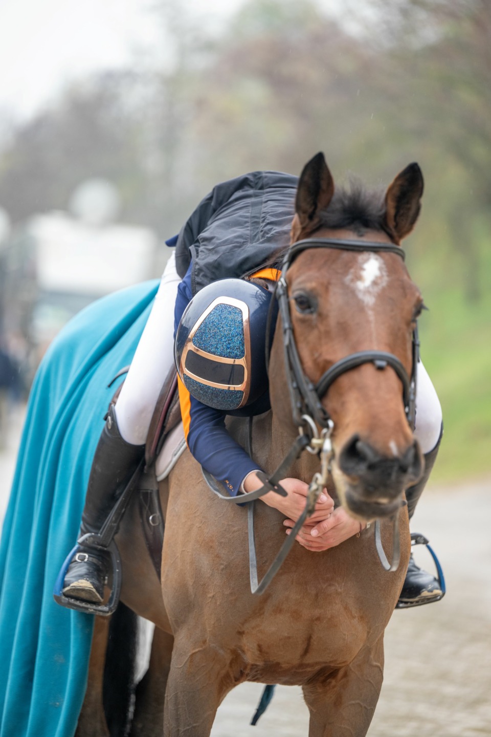 figlia dell health coach monia carnevali abbraccia il suo cavallo