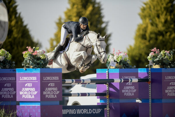 Jose Alberto Martinez Vazquez (MEX) and Quinley - winners of the Longines FEI Jumping World Cup™ 2023/24 - Puebla