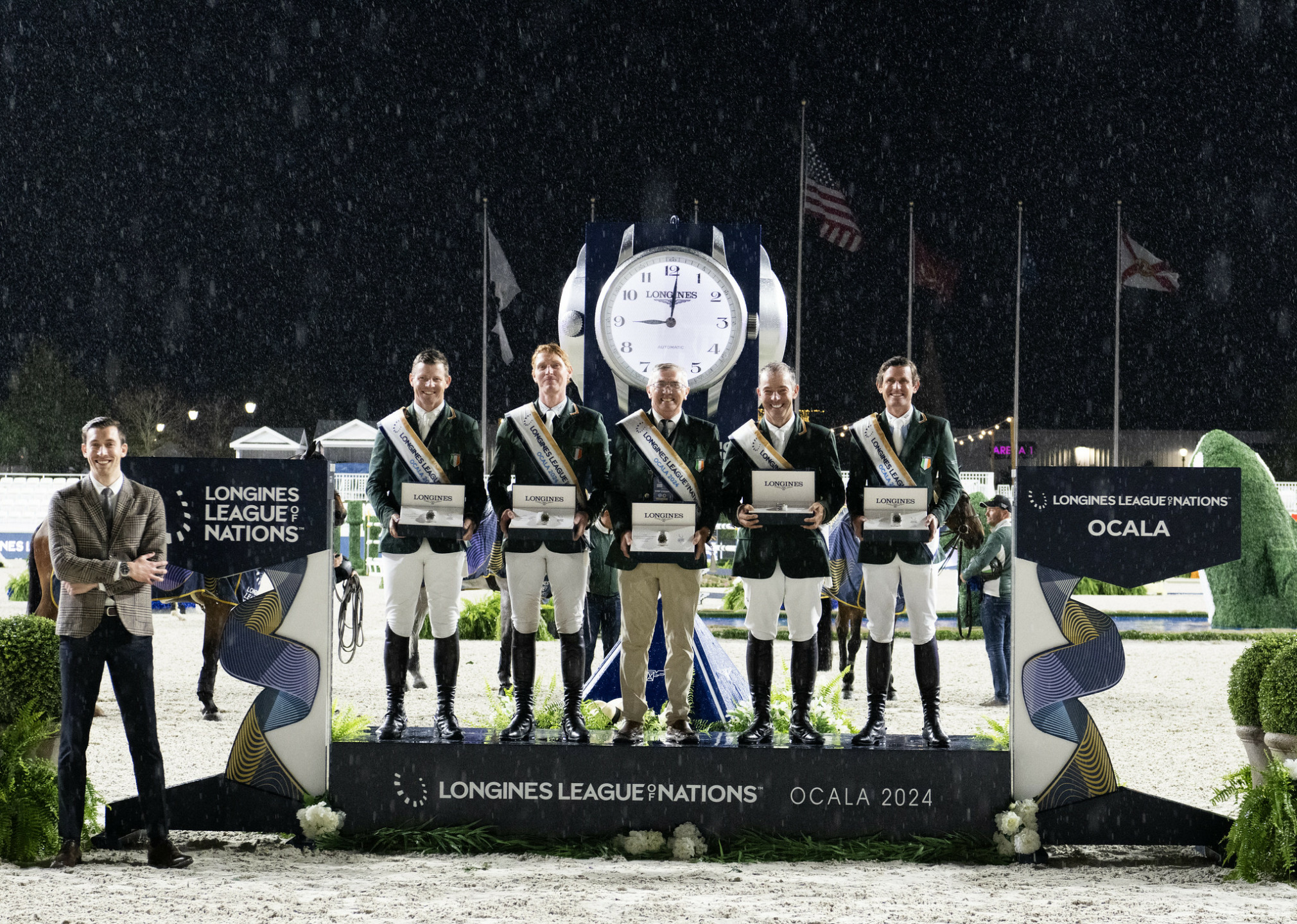 Longines League of Nations di Ocala: l'Irlanda si aggiudica la vittoria della seconda tappa 1 Il podio della seconda tappa della LLN di Ocala, la squadra Irlandese vince