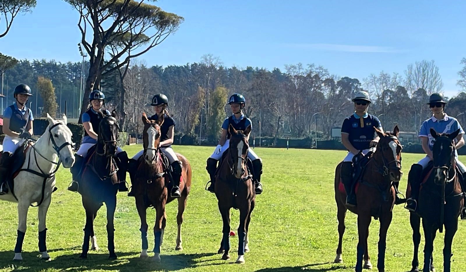 La squadra sarda di polo al clinic di Roma