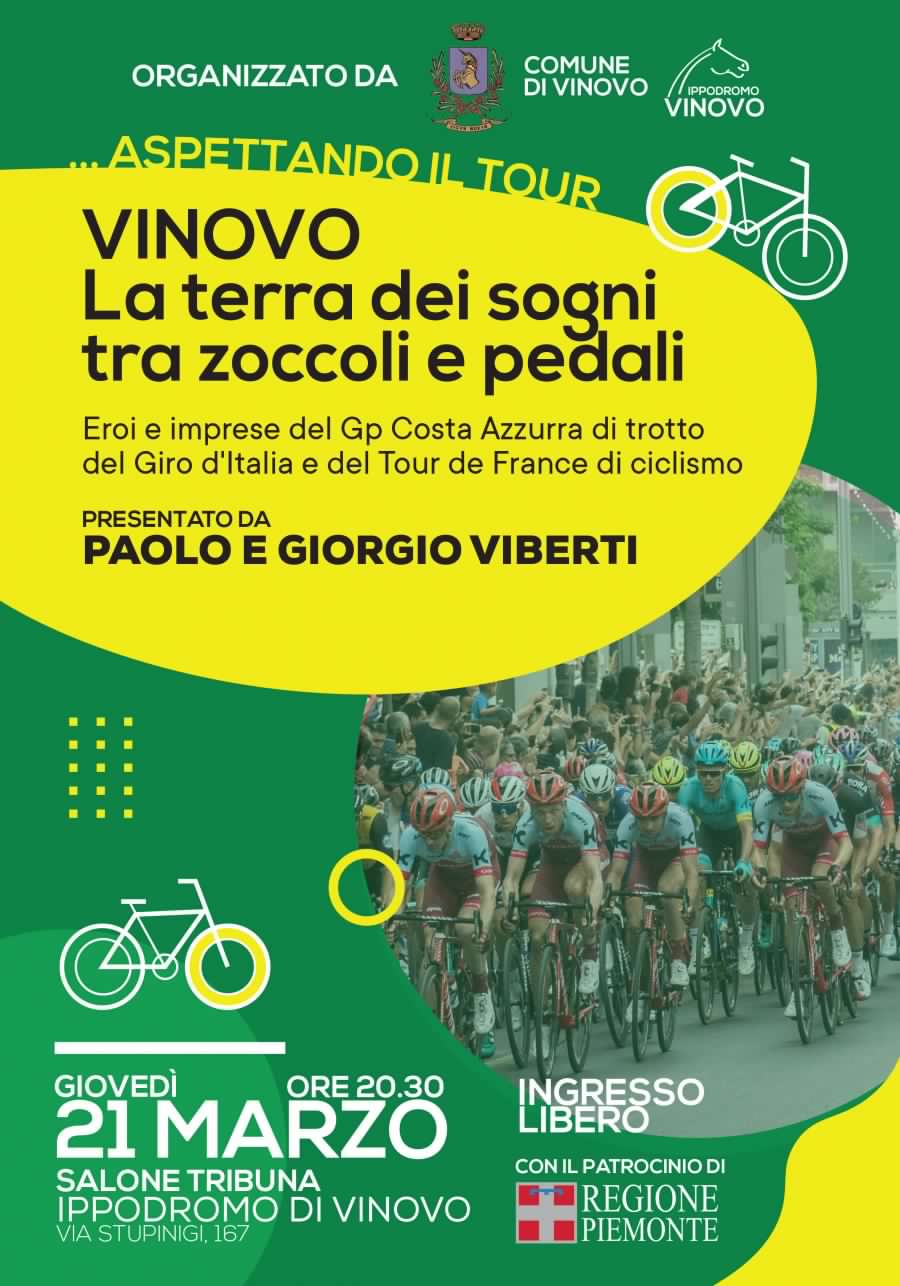 Ippodromo di Vinovo, mercoledì 20 marzo sette corse con il Quinté 2 VINOVO TOUR 2024