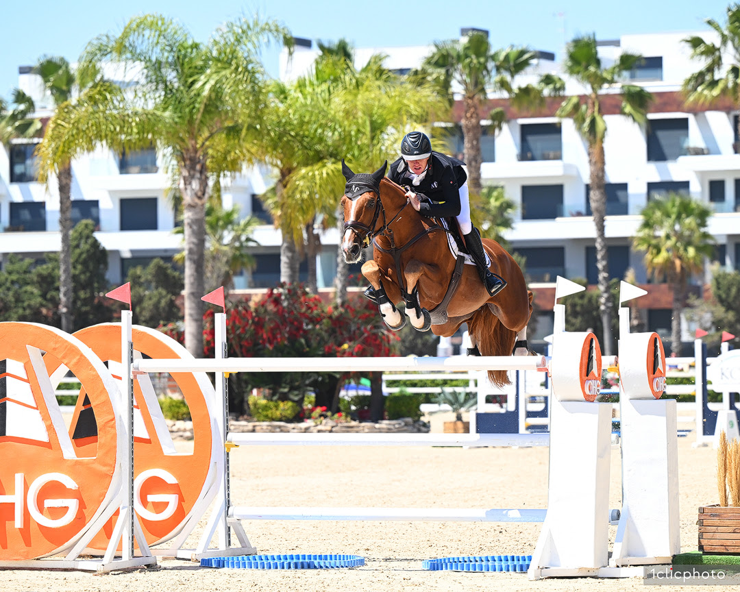 Alexander Butler best in the CSI3* 1.50m CHG Grand Prix at Spring MET IV 2024 1 Alexander Butler and Jurry Bleu K