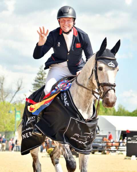 Great Britain's Oliver Townend won his fourth Defender Kentucky Three-Day Event with Cooley Rosalent.