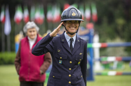 Giulia Martinengo Marquet in sella a Calle Deluxe ai Campionati Italiani Assoluti 2024