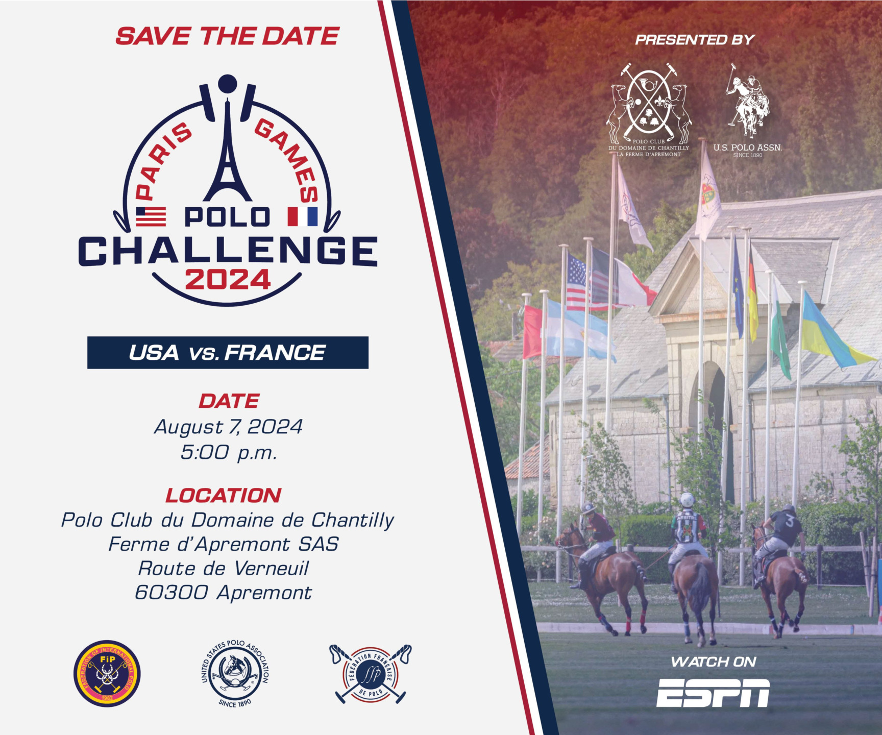 Coppa delle Nazioni di Polo, anno 2 1 Domaine de Chantilly, Coppa delle Nazioni Polo 2024.