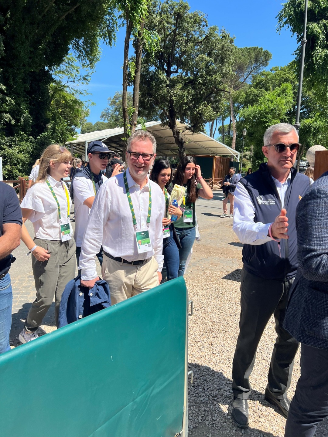 Fabio Fazio: "Che tempo che fa sull'Ovale? Piazzerei la Litizzetto a cavallo per non farla scendere più..." 1 Fabio Fazio e Marco di Paola nbell'Ovaledi Villa Borghese. 2024