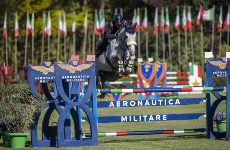 Nogara Stefano in sella a Zarah Zeldentrust Z ai Campionati Italiani 2024 a Le Siepi di Cervia