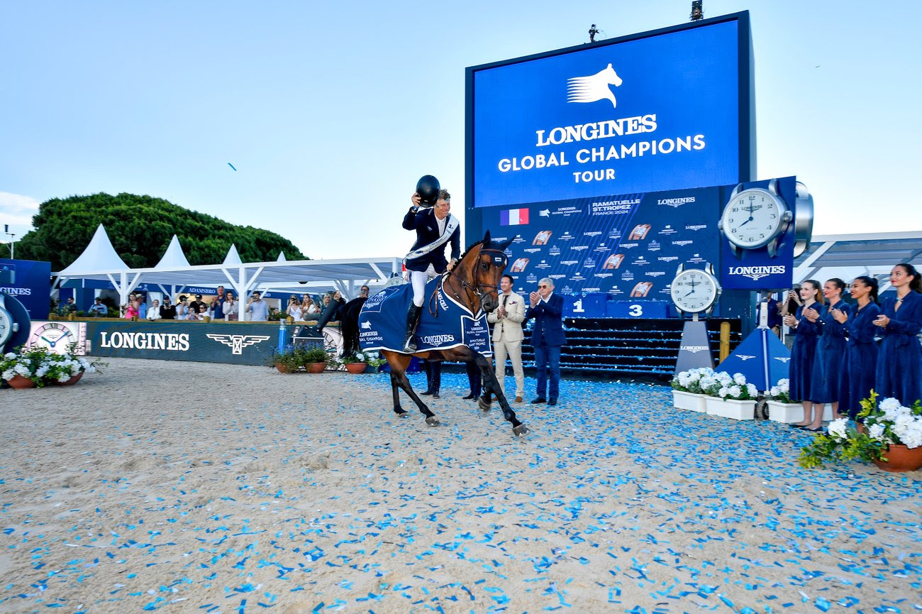 Max Kühner conquista la P1 al Longines Global Champions Tour Grand Prix di Ramatuelle, St Tropez. 1 Longines Global Champions Tour Saint Tropez Max Kunher