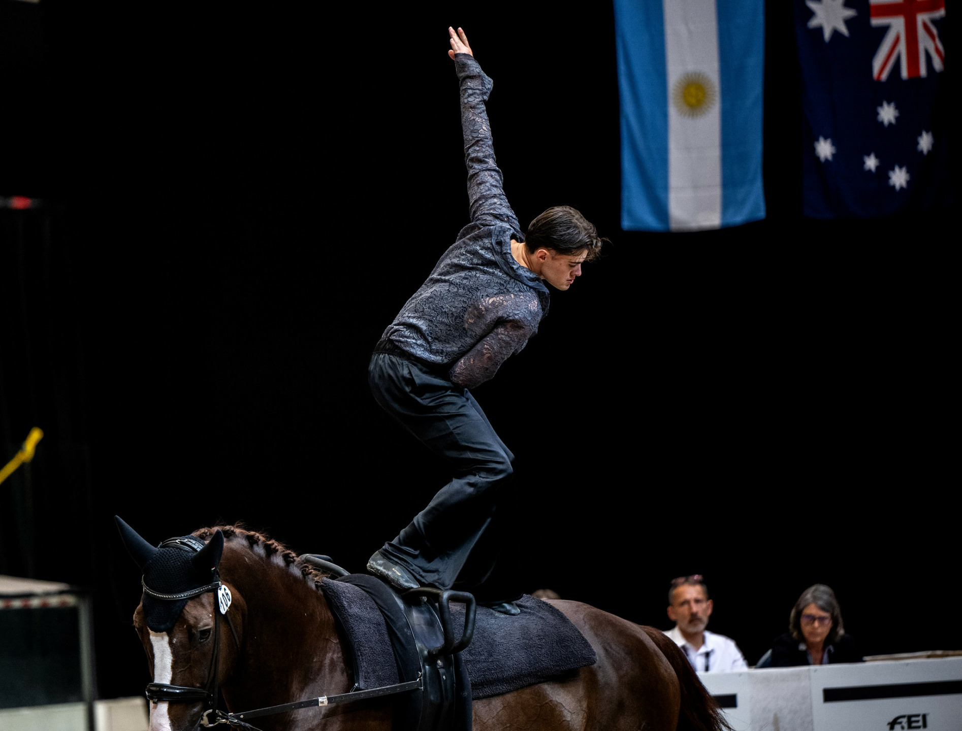 Campionati di Volteggio, Bern 2024: Europei Giovanili e Mondiali Senior 7 QUENTIN JABET on RONALDO 200 Nations Team gold during FEI Vaulting Championships in Bern Copyright FEIMartin Dokoupil 1