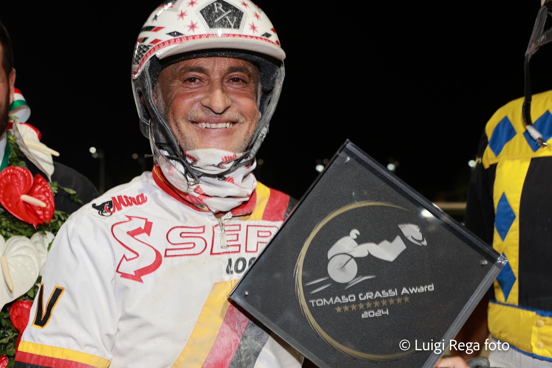 Ippodromo del Savio di Cesena, trotto: Roberto Vecchione si aggiudica il quarto “Superfrustino” 1 Roberto Vecchione vincitore Cesena Trotto 2024