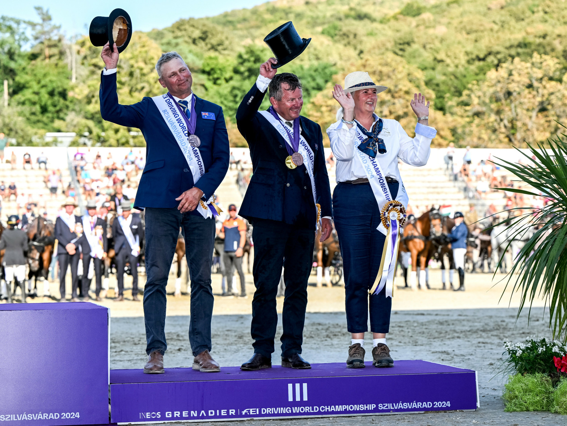 Campionati del Mondo di Attacchi 2024: settimo oro individuale per Boyd Exell nel tiro a quattro 3 Team Australias TOR VAN DEN BERGE and BOYD EXELL