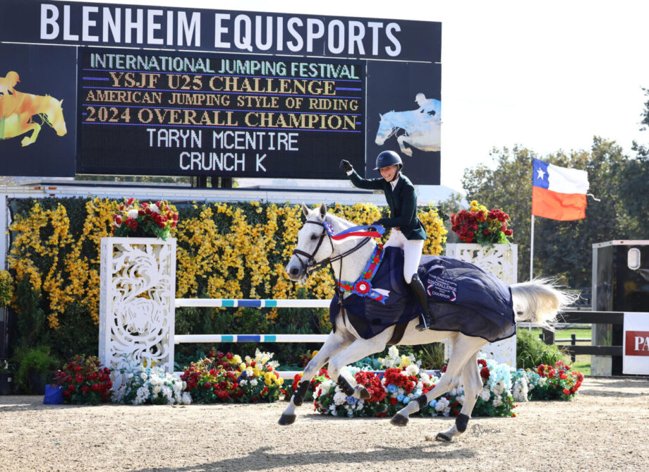 Taryn McEntire in testa alla sfida inaugurale della Youth Show Jumping Foundation U25 a Blenheim EquiSports. 2 unnamed257