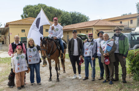 Cammino Santa Giulia - Aldo Montano con gli organizzatori