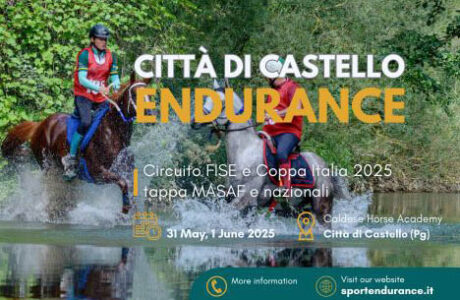 A Città di Castello, grande attesa per la tappa del circuito Fise e Coppa Italia di Endurance Equestre 2025. 1 A Città di Castello, grande attesa per la tappa del circuito Fise e Coppa Italia di Endurance Equestre 2025.