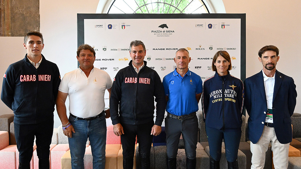 Piazza di Siena: il Team Italia è pronto. Roma attende gli Azzurri 1 Team Italia a Piazza di Siena 2025 per il 92° CSIO di Roma Master d'Inzeo
