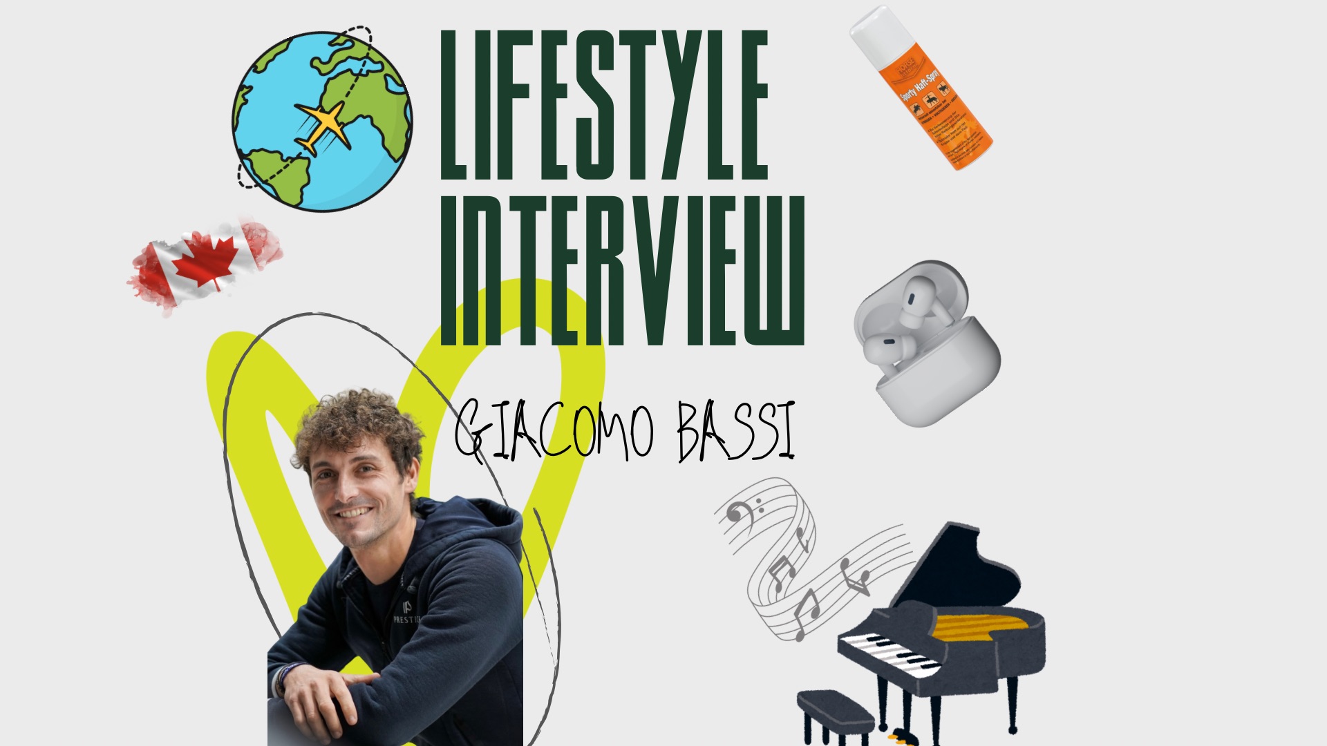 Intervista lifestyle: Giacomo Bassi al di là del campo gara 1 Pink Grey Creative Feminine Fashion Quote Instagram Post Presentation