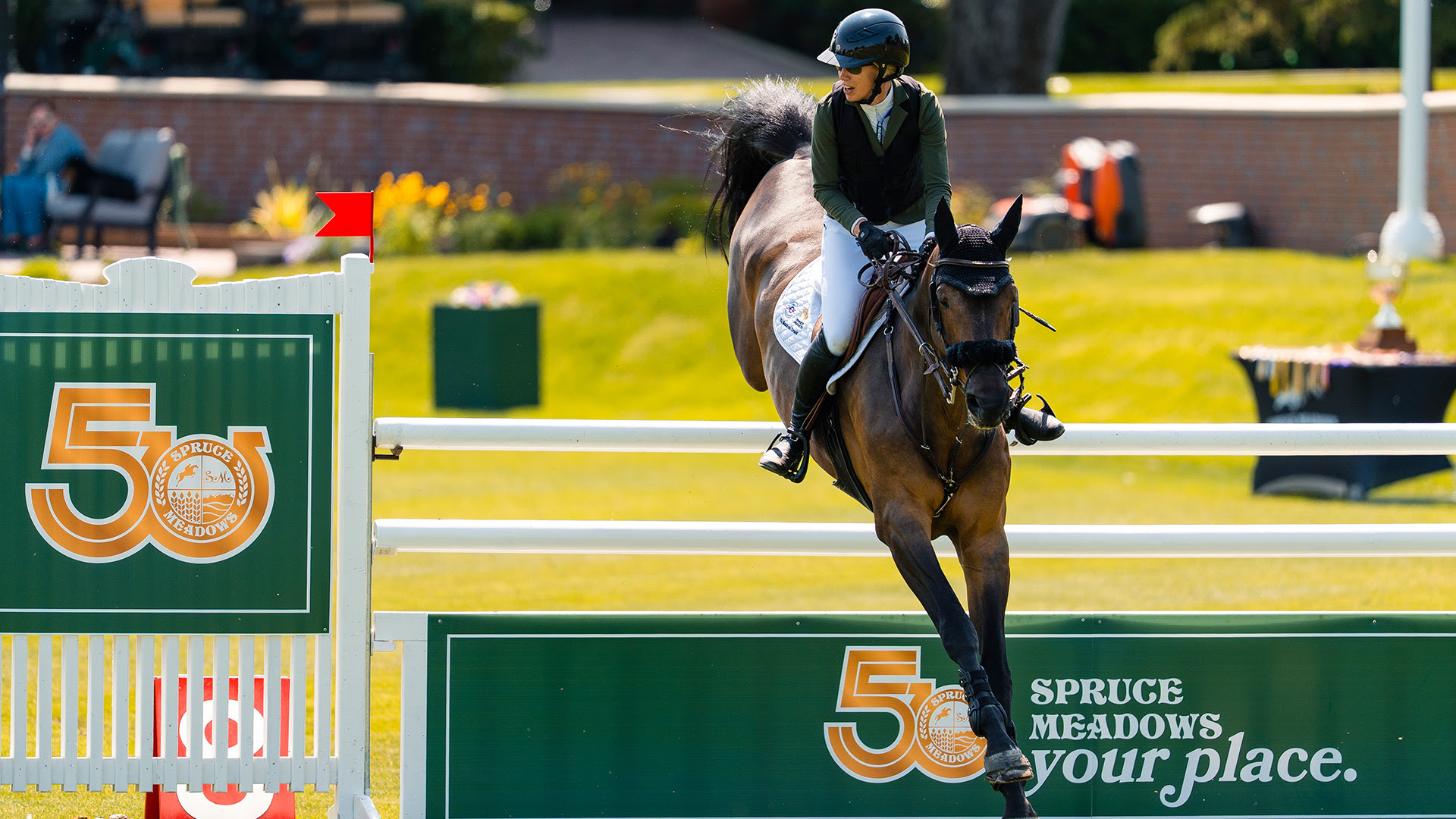 Amy Millar CAN Christiano win the Mission Possible 1.45m © Spruce Meadows Media Bart Onyszko