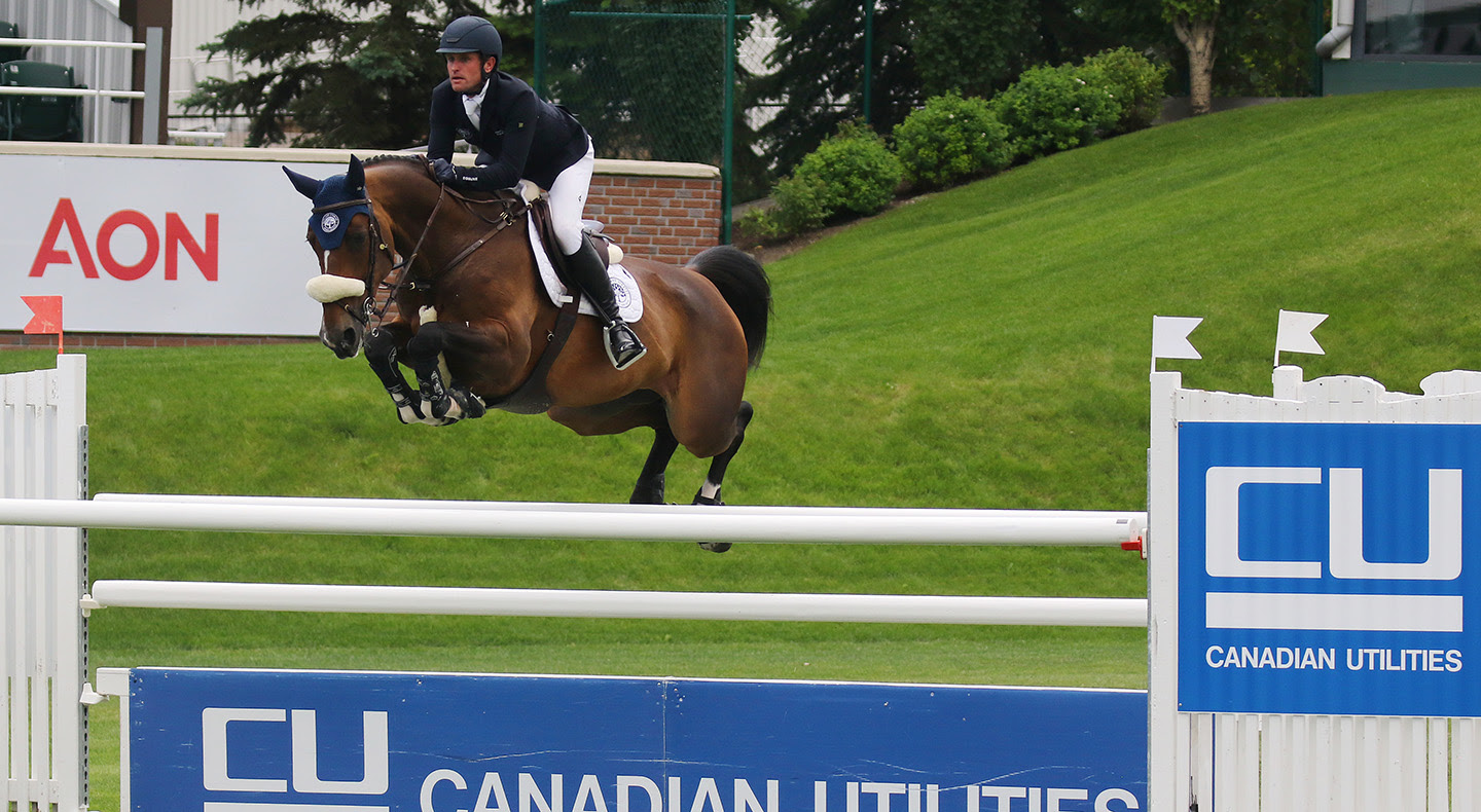 Darragh Kenny (IRL) Jumps to Victory in the Canadian Utilities 1.55m at Spruce Meadows 1 IMG 2018