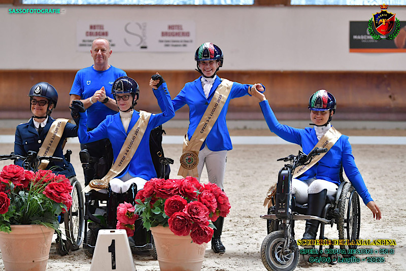 CDI Milano: la Nazionale di Paradressage vince in casa 1 Sileoni sul podio nel CDI Milano Paradressage